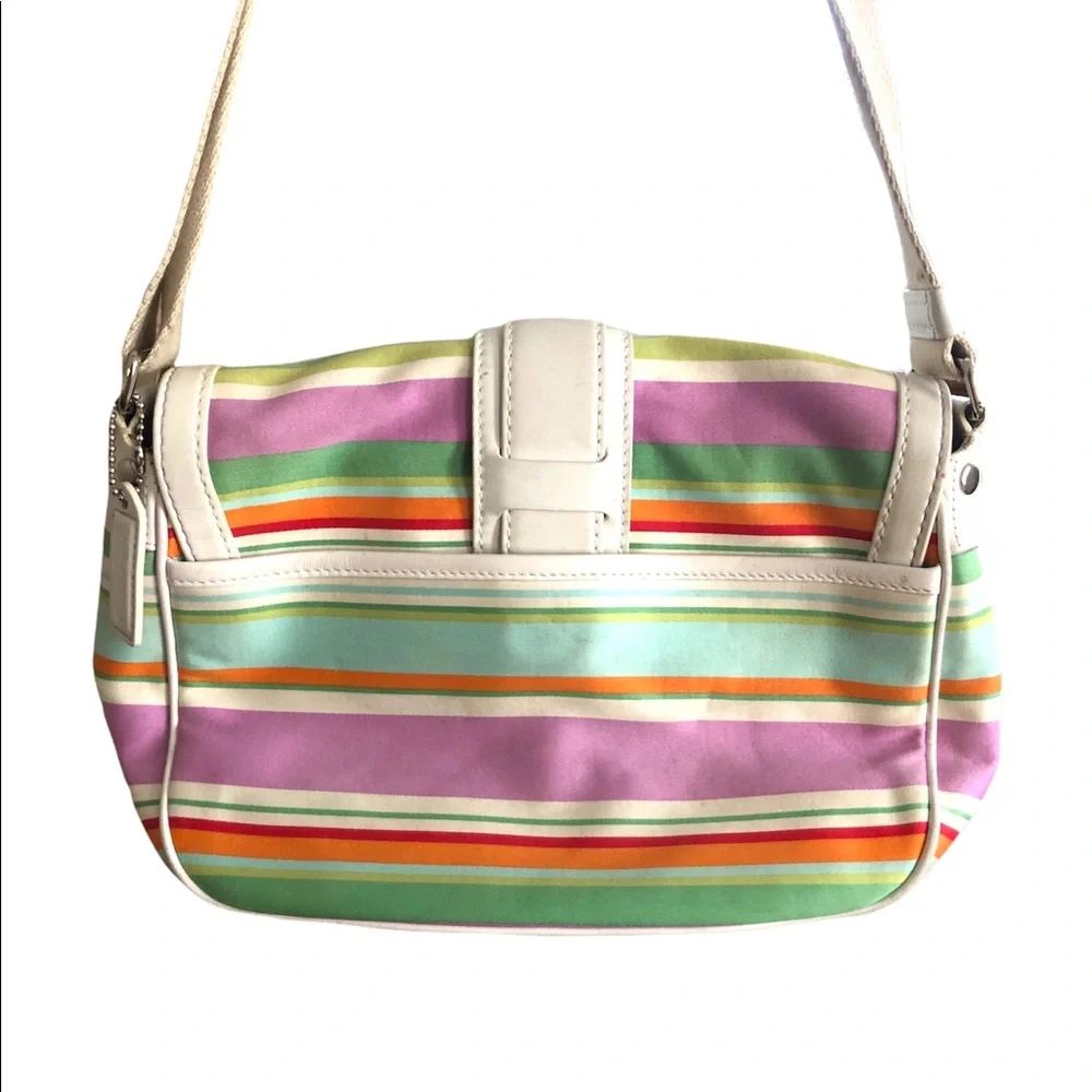 NWT Coach Hobo Handbag Hampton‎ Coastal Grandma Multicolor Canvas Crossbody